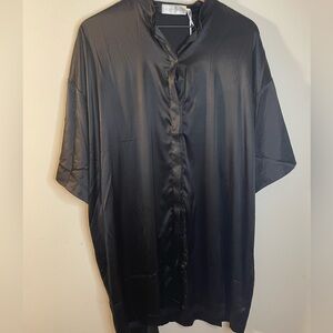 New JOHANSEN|| Mulberry Silk Mini dress in black O/S